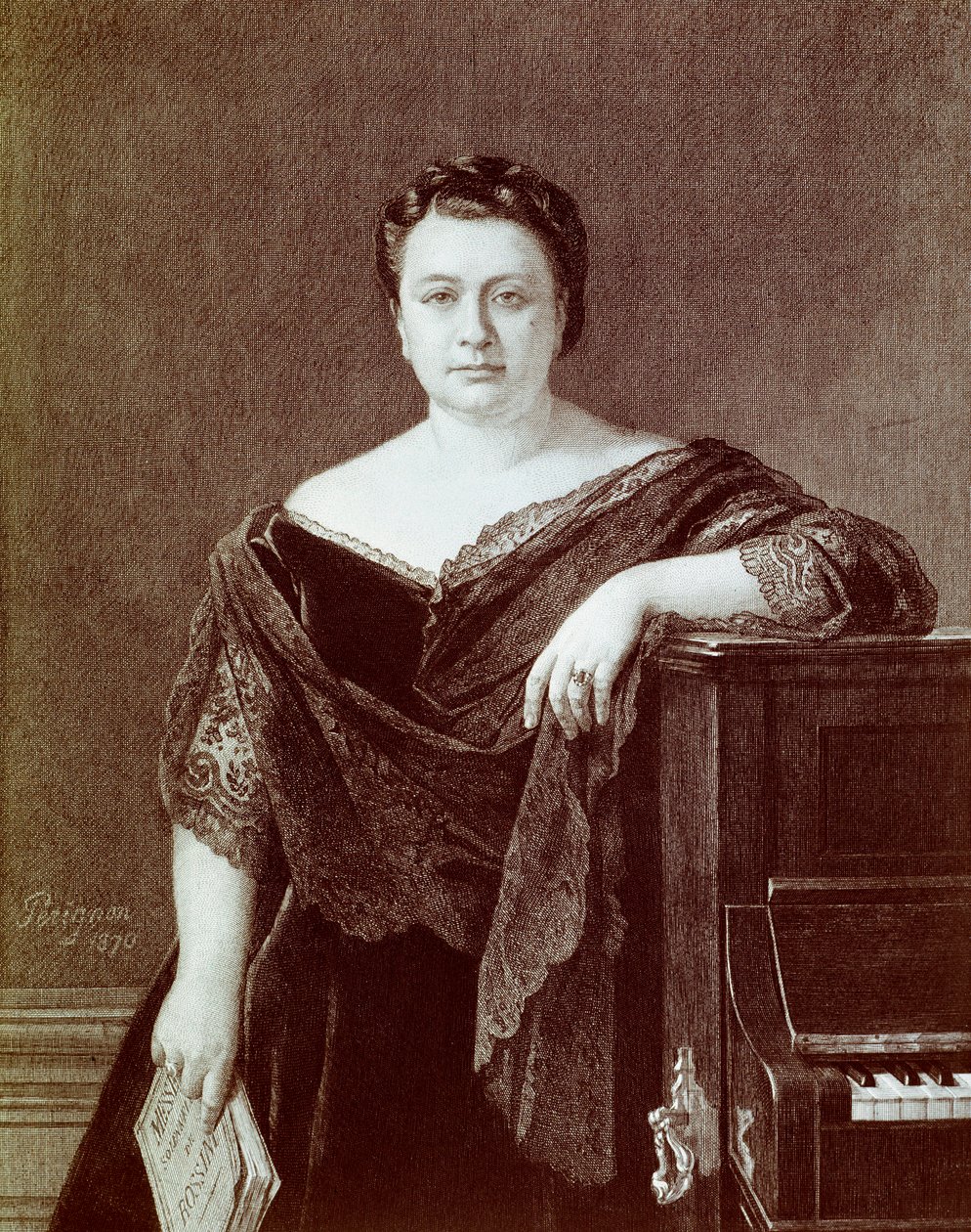 Portret van Marietta Alboni (1826-1894), Italiaanse contralto zangeres door Unknown artist