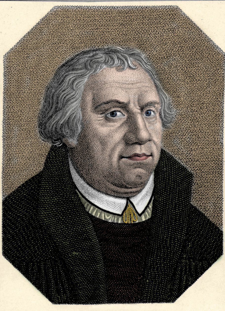 Portret van Maarten Luther (1483-1546) Duitse religieuze hervormer door Unknown artist