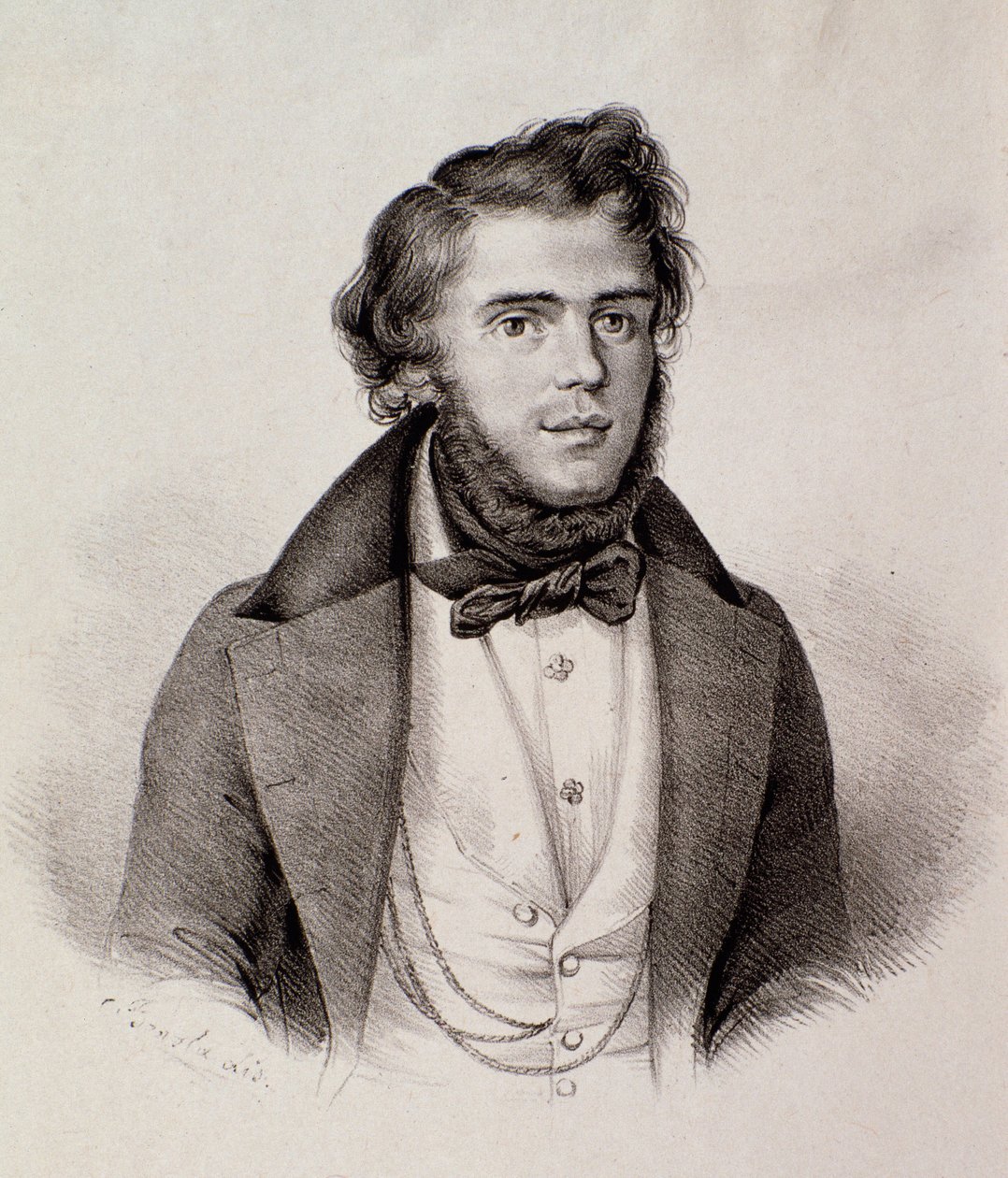 Portret van Michele Rapetti (gravure) door Unknown artist