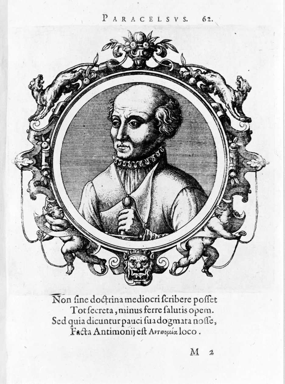 Portret van Philipp Aureolus Theophrast Bombast von Hohenheim Paracelsus door Unknown artist