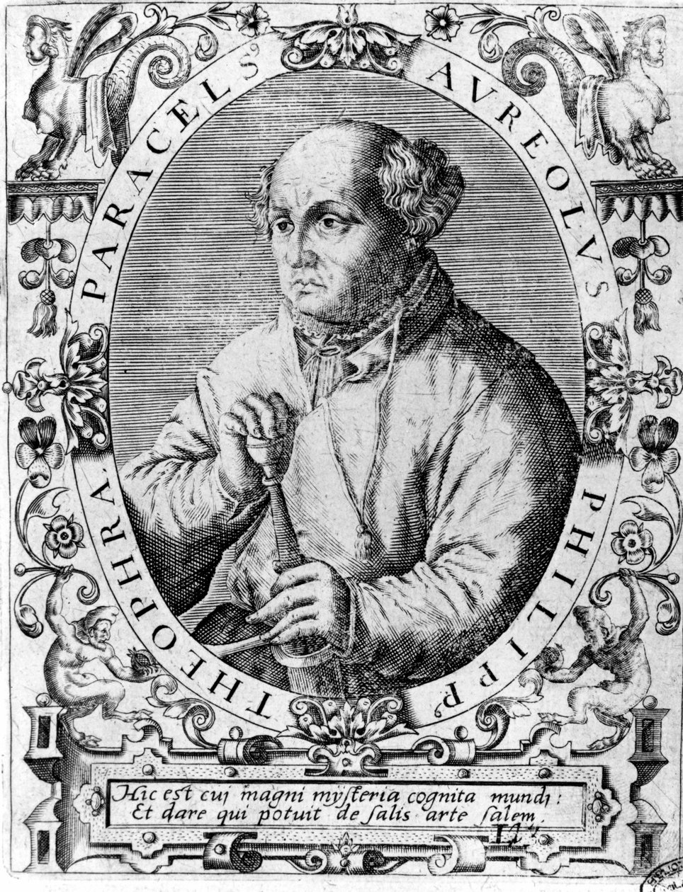 Portret van Philippus Aureolus Theophrastus Bombastus von Hohenheim Paracelsus door Unknown artist