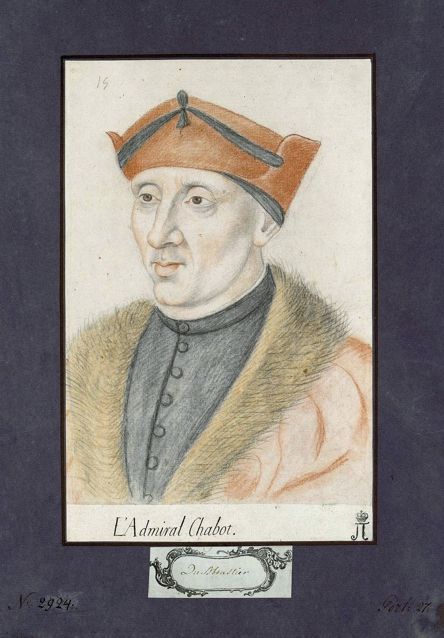 Portret van Philippe de Chabot (1492-1543), admiraal van Frankrijk door Unknown artist