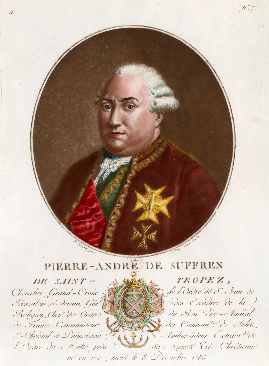 Portret van Pierre Andre de Suffren de Saint Tropez door Unknown artist