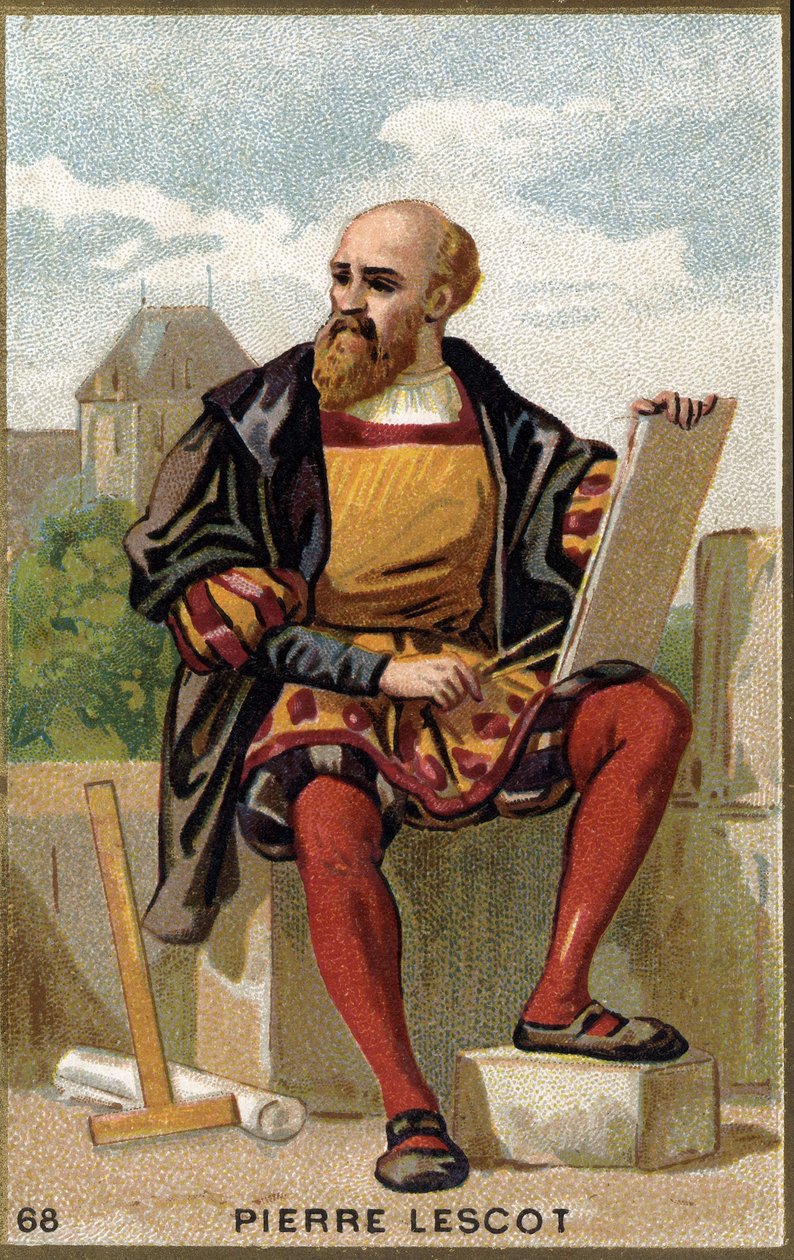 Portret van Pierre Lescot (1515 - 1578) Franse architect en schilder door Unknown artist