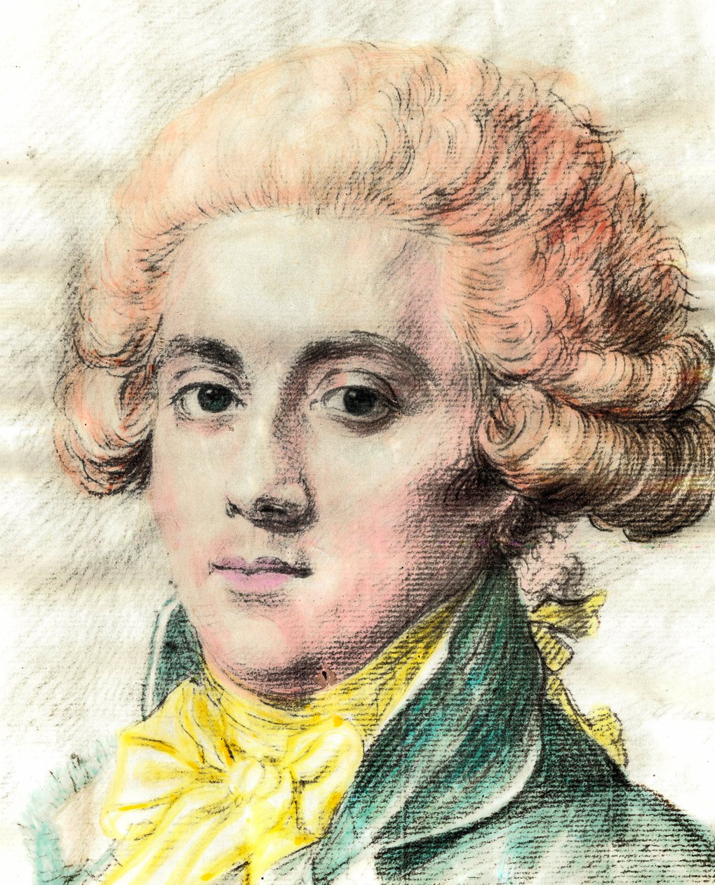 Portret van Pierre Victorien Vergniaud, Franse politicus Girondin (detail) door Unknown artist