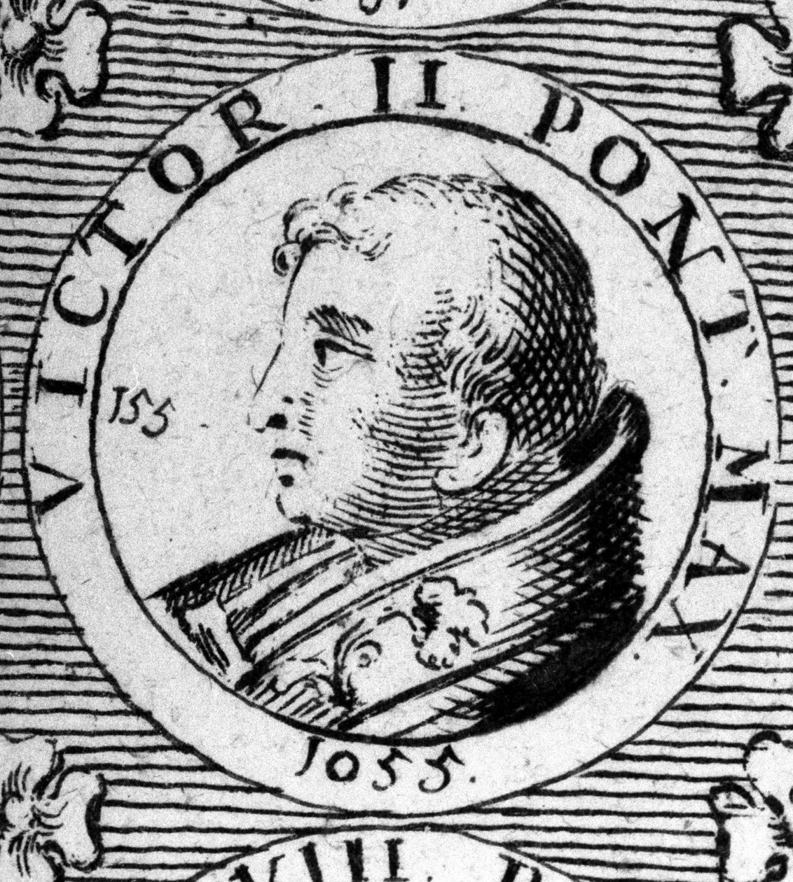 Portret van paus Victor II (of Victor 2 stierf 1057) door Unknown artist
