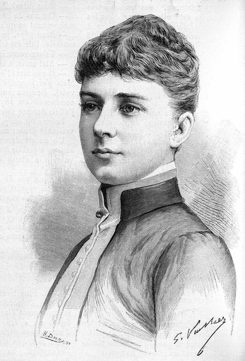 Portret van prinses Ebba Munck, echtgenote van prins Oscar II van Zweden in 1888. door Unknown artist