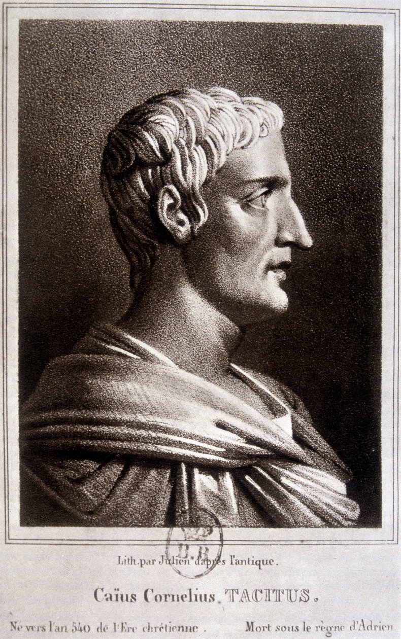 Portret van Publius Cornelius Tacitus genaamd Tacitus, Romeins historicus (v.56 -v.120). door Unknown artist