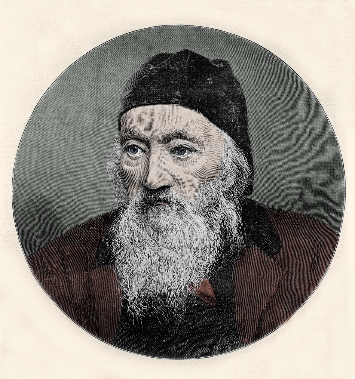 Portret van Richard Owen (1810-1890), Engelse natuuronderzoeker. door Unknown artist