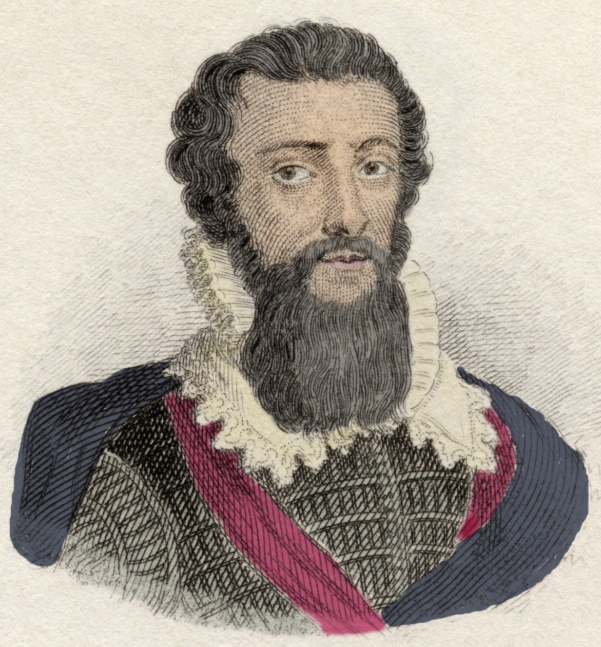 Portret van Robert Devereux, graaf van Essex (1566-1601) Engelse generaal, favoriet van Elisabeth I. Gravure van de 19e eeuw door Unknown artist