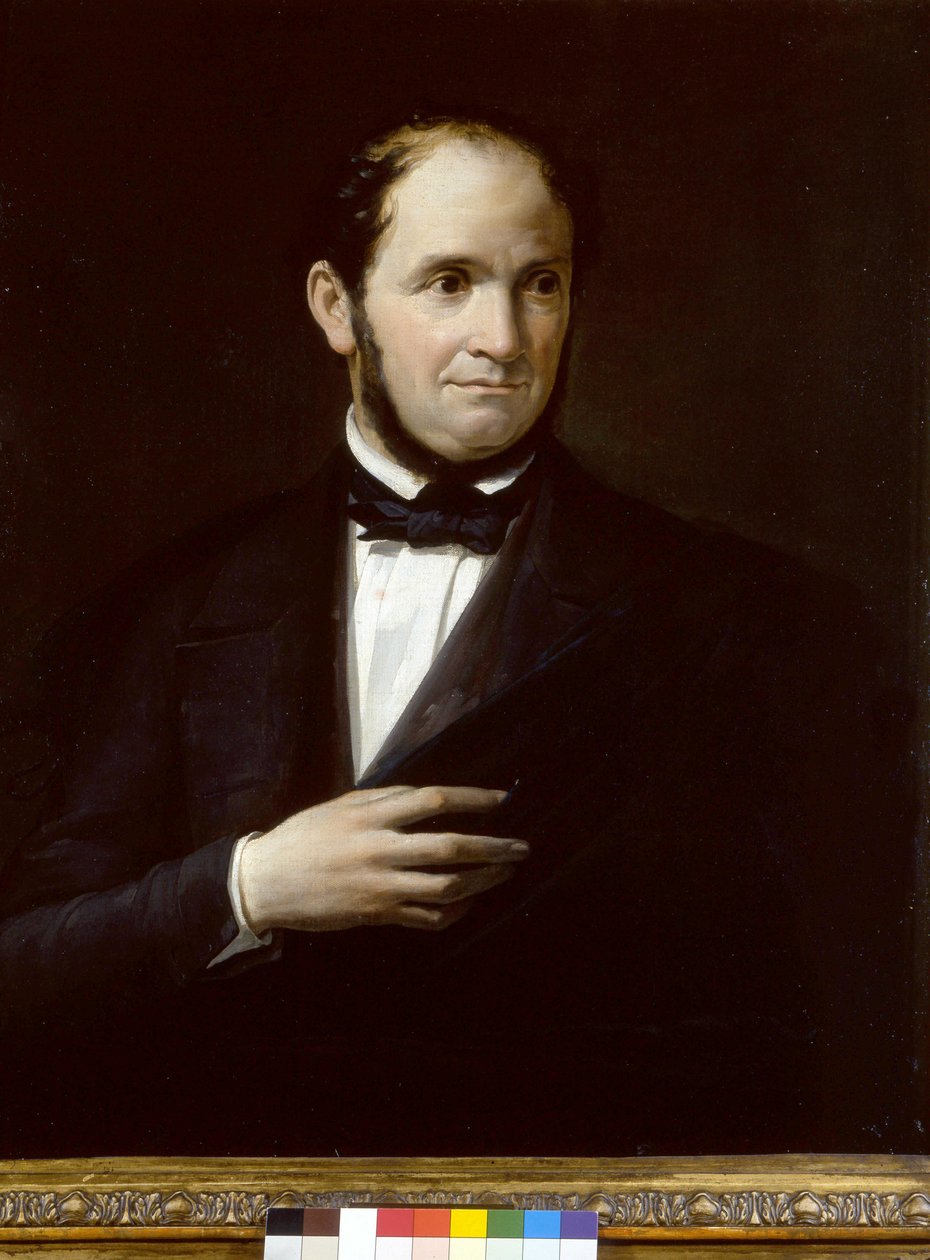 Portret van Saverio Mercadante (1795-1870), Italiaanse componist door Unknown artist