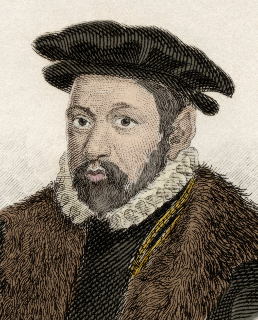 Portret van Sir Nicholas Bacon (1510-1579), Engelse politicus en advocaat door Unknown artist