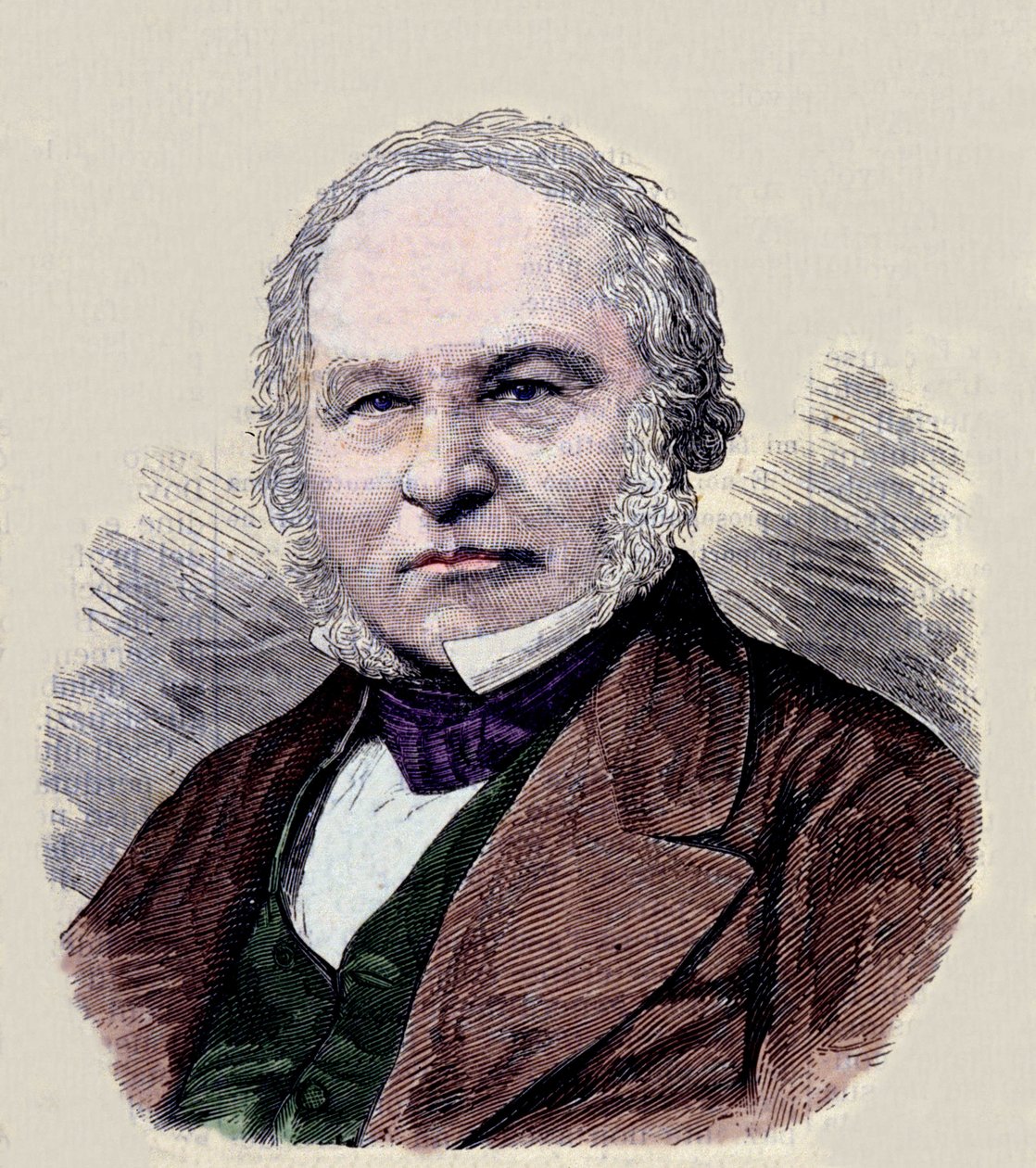 Portret van Sir Rowland Hill (1795-1879), uitvinder van de postzegel. door Unknown artist