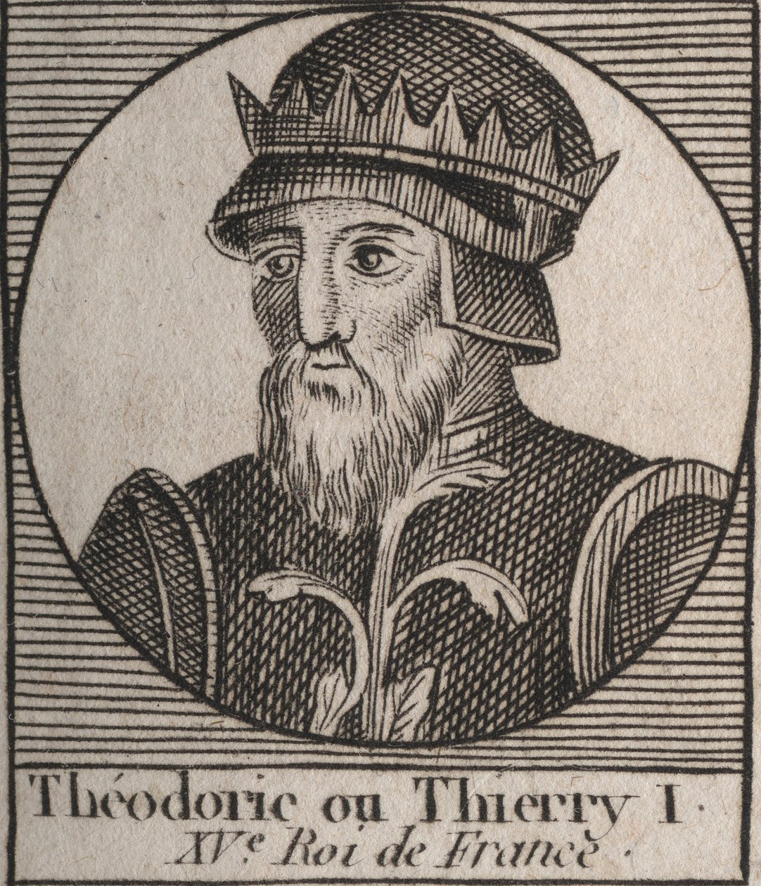 Portret van Thierry III door Unknown artist