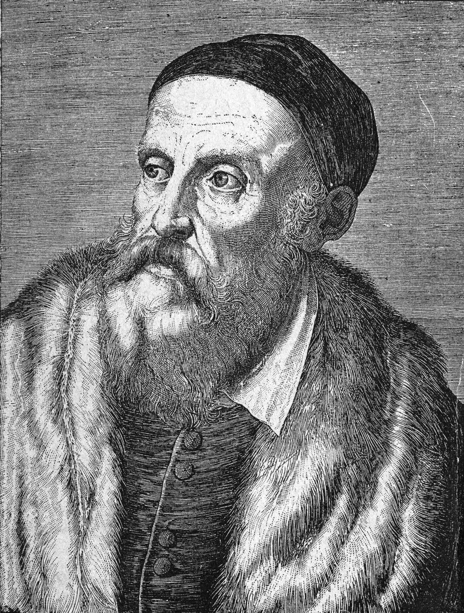 Portret van Tiziano Vecellio (De Titiaan) (1490 - 1576) door Unknown artist