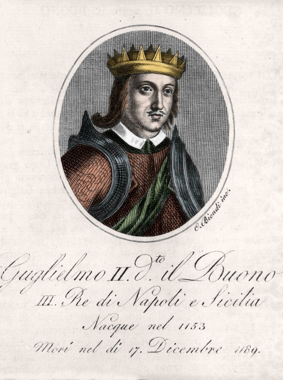 Portret van Willem II de Goede (Guglielmo il buono) door Unknown artist