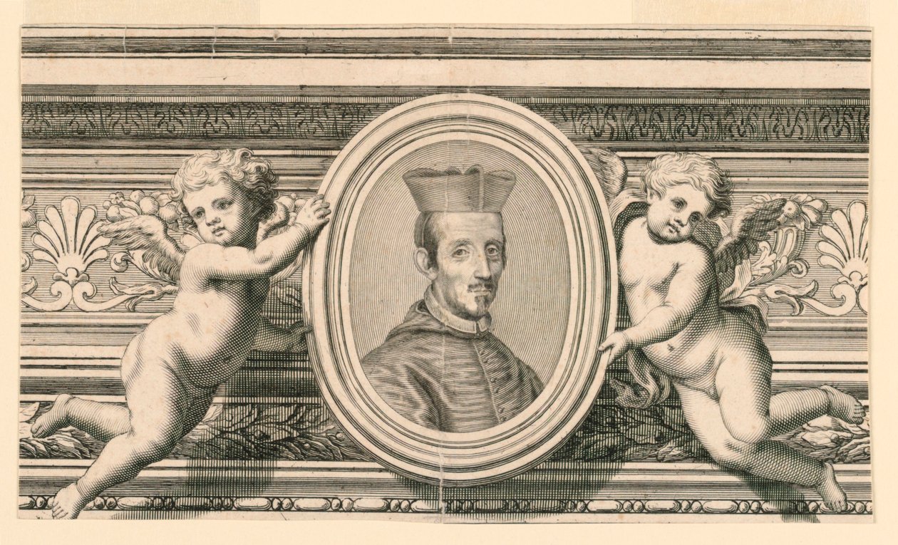 Portret van een kardinaal door Unknown artist