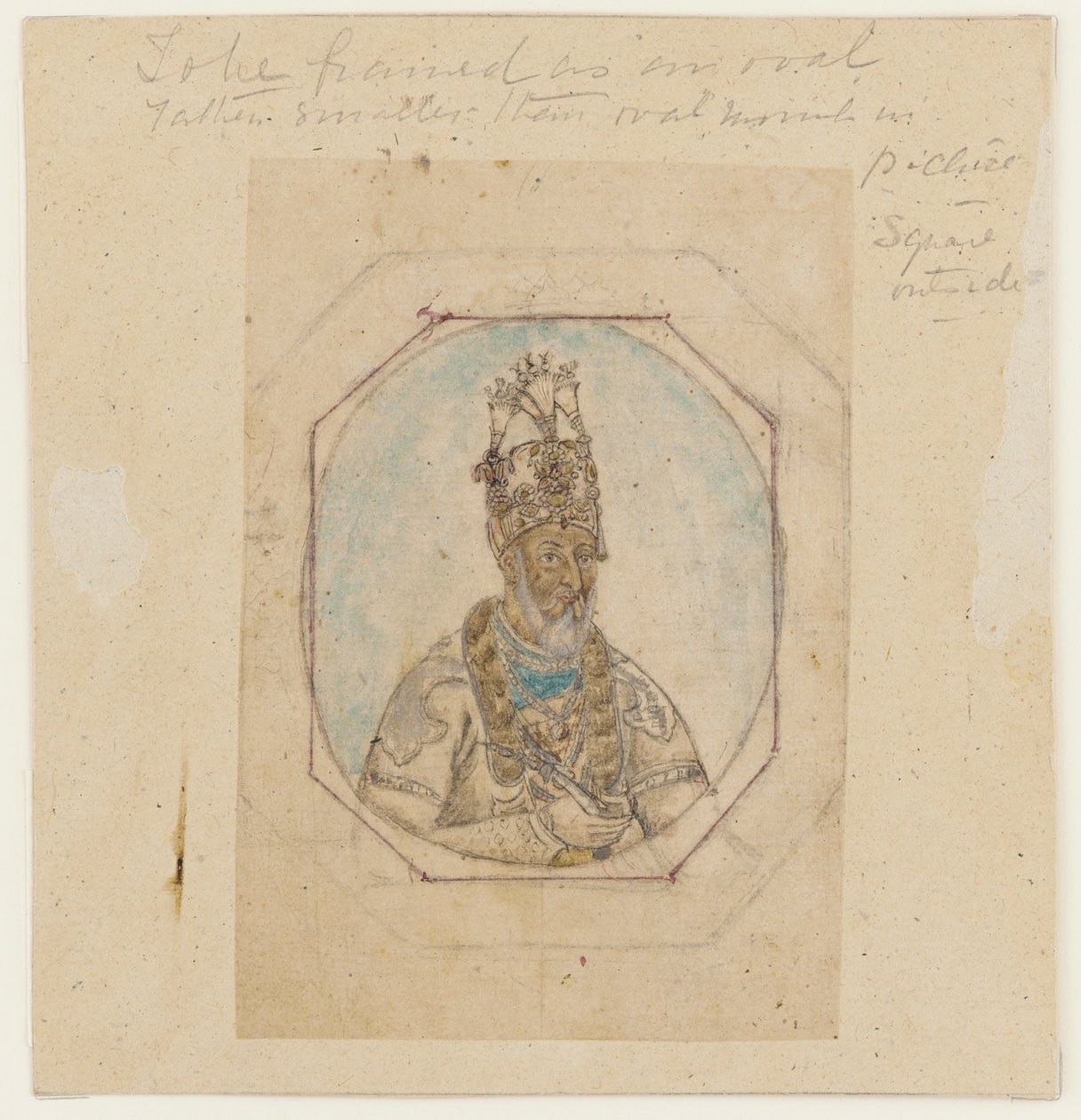 Portret van een Mughal heerser door Unknown artist