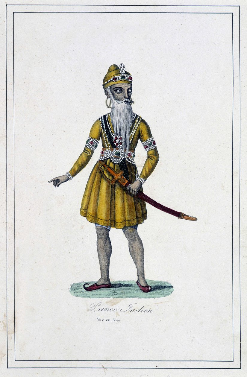 Portret van een Indiase prins in traditionele kleding - in 