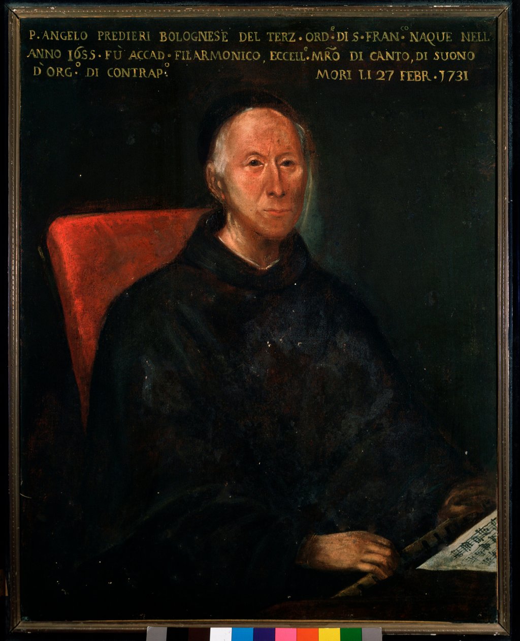 Portret van vader Angelo Tommaso Predieri, Italiaanse componist en leraar door Unknown artist