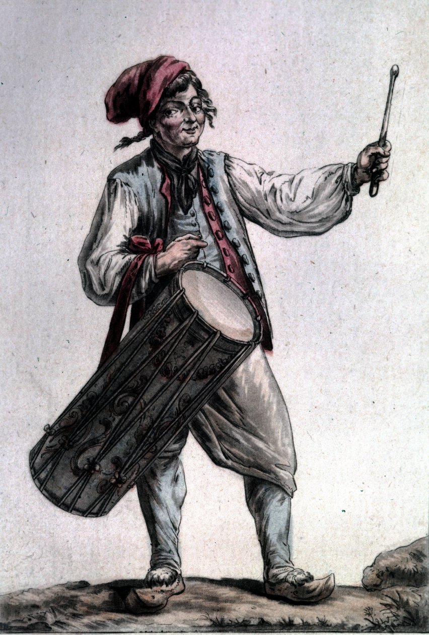 Portret van de Franse tenor Antoine Trial (1736 - 1795) in de rol van Père la Joie in 