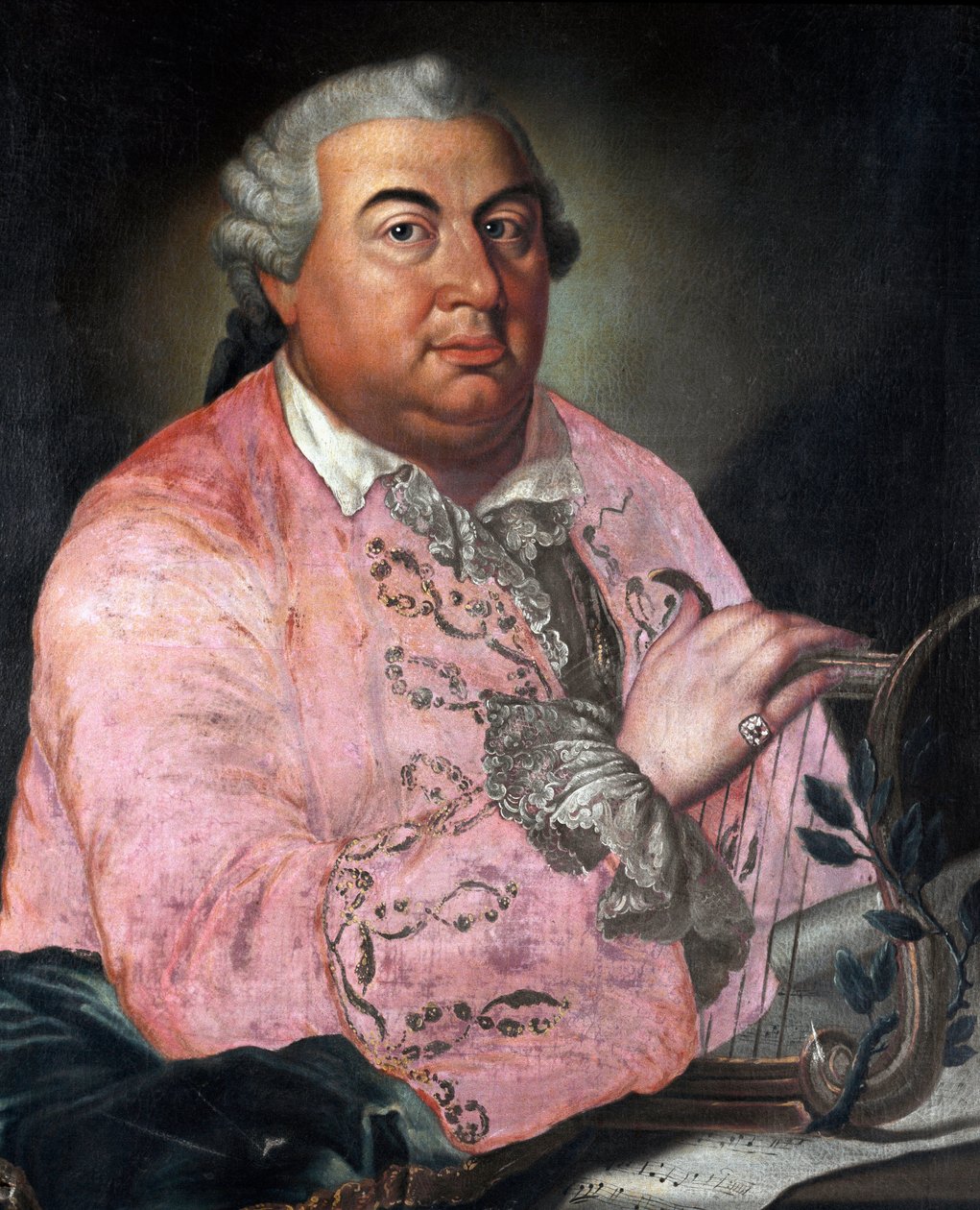 Portret van de Italiaanse componist Niccolo Jommelli (1714 -1774) Anoniem schilderij. 1760 rond Bologna, Museo Civico Biblioteca Musicale door Unknown artist