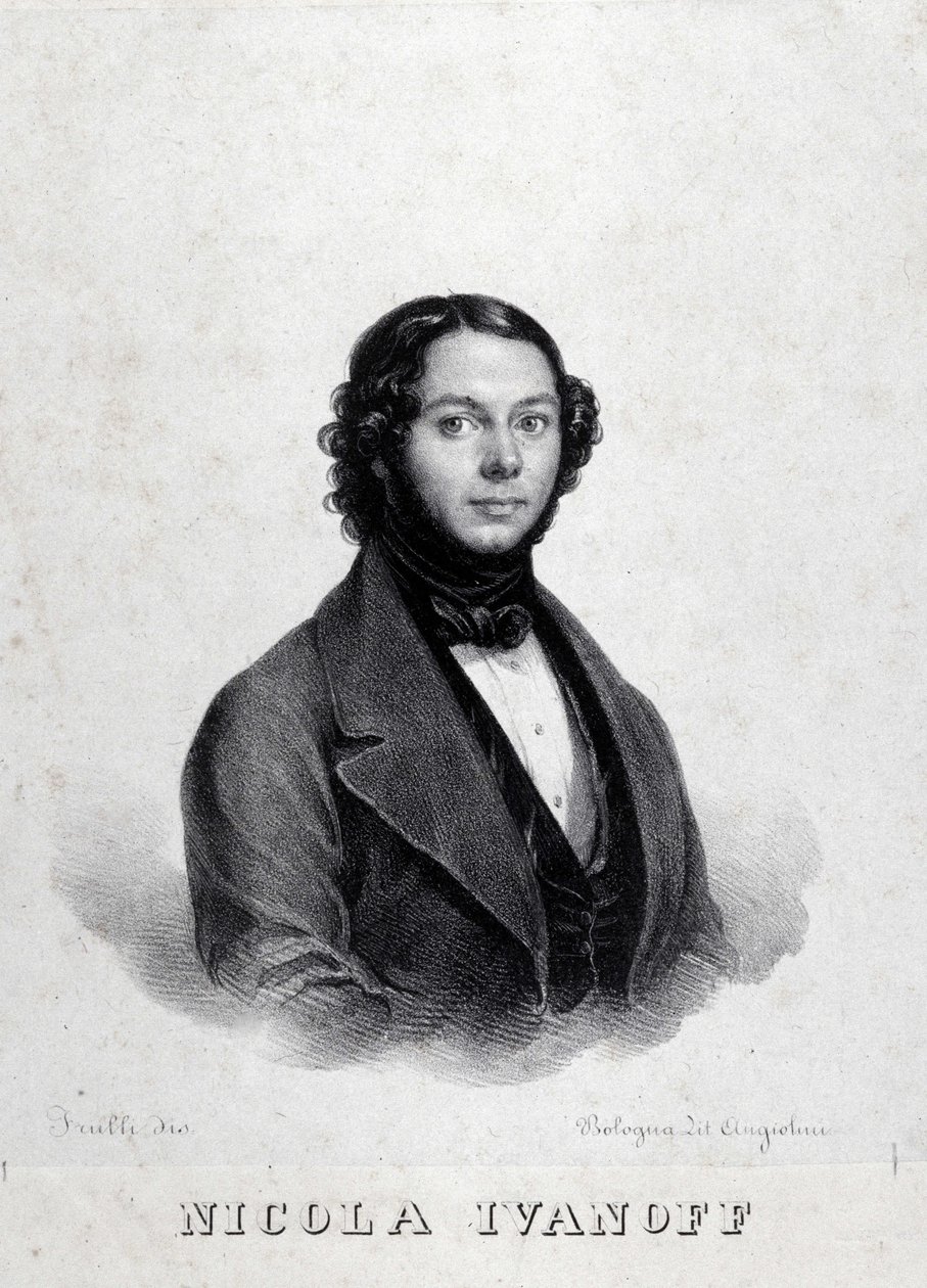 Portret van de Russische zanger Nicola Ivanoff (Nikolaj Kuzmiv Ivanov 1810-1880). door Unknown artist