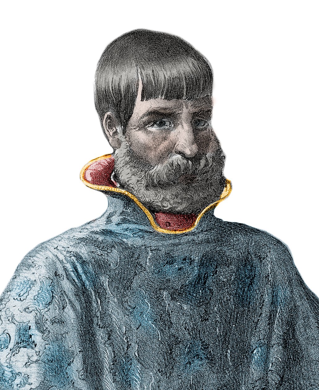 Portret van de Spaanse conquistador Juan Ponce de Leon (1460-1521), Ontdekkingsreiziger van Florida - Portret van Juan Ponce de Leon - Spaanse ontdekkingsreiziger door Unknown artist