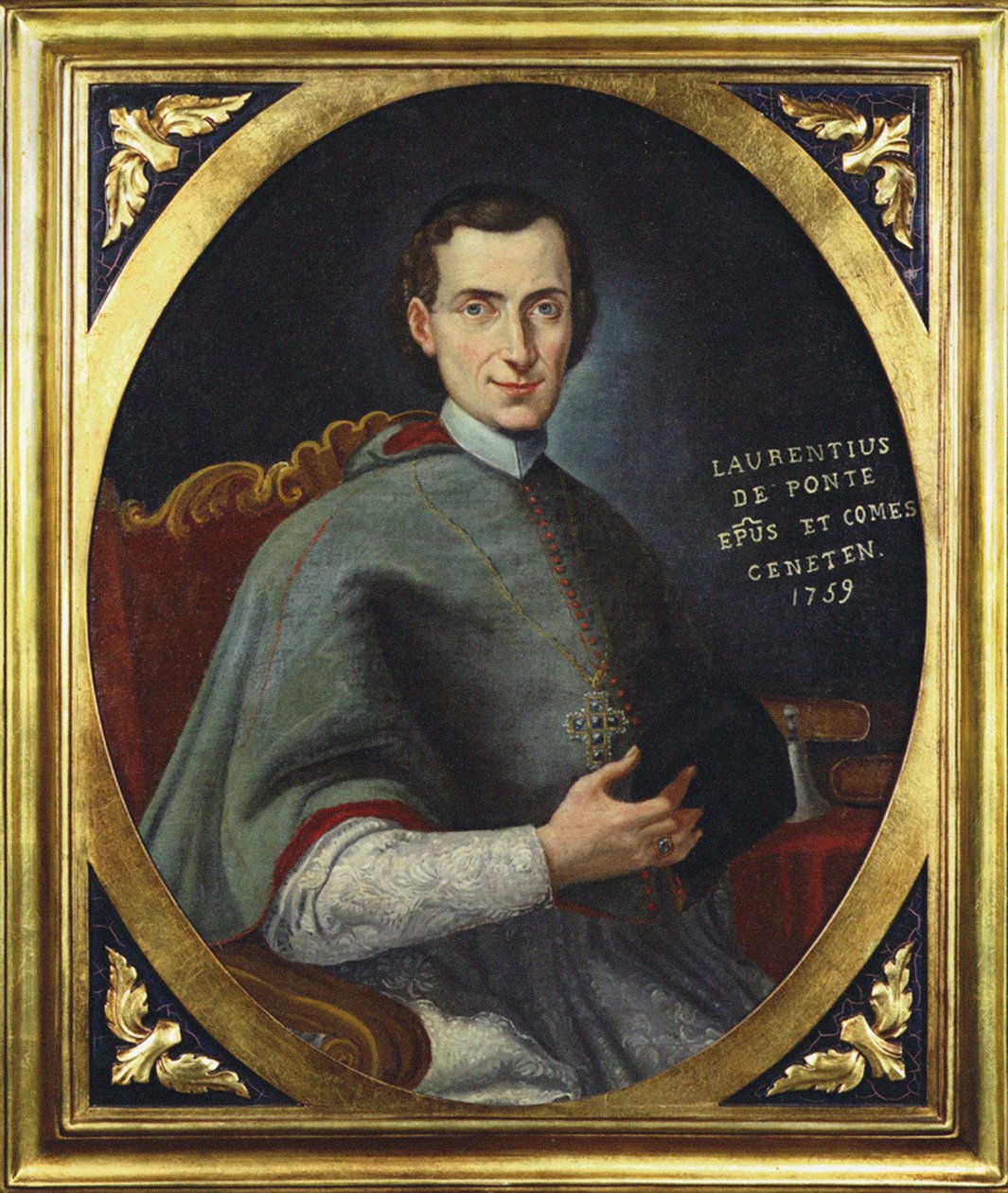 Portret van de operalibrettist en dichter Lorenzo Da Ponte als bisschop door Unknown artist