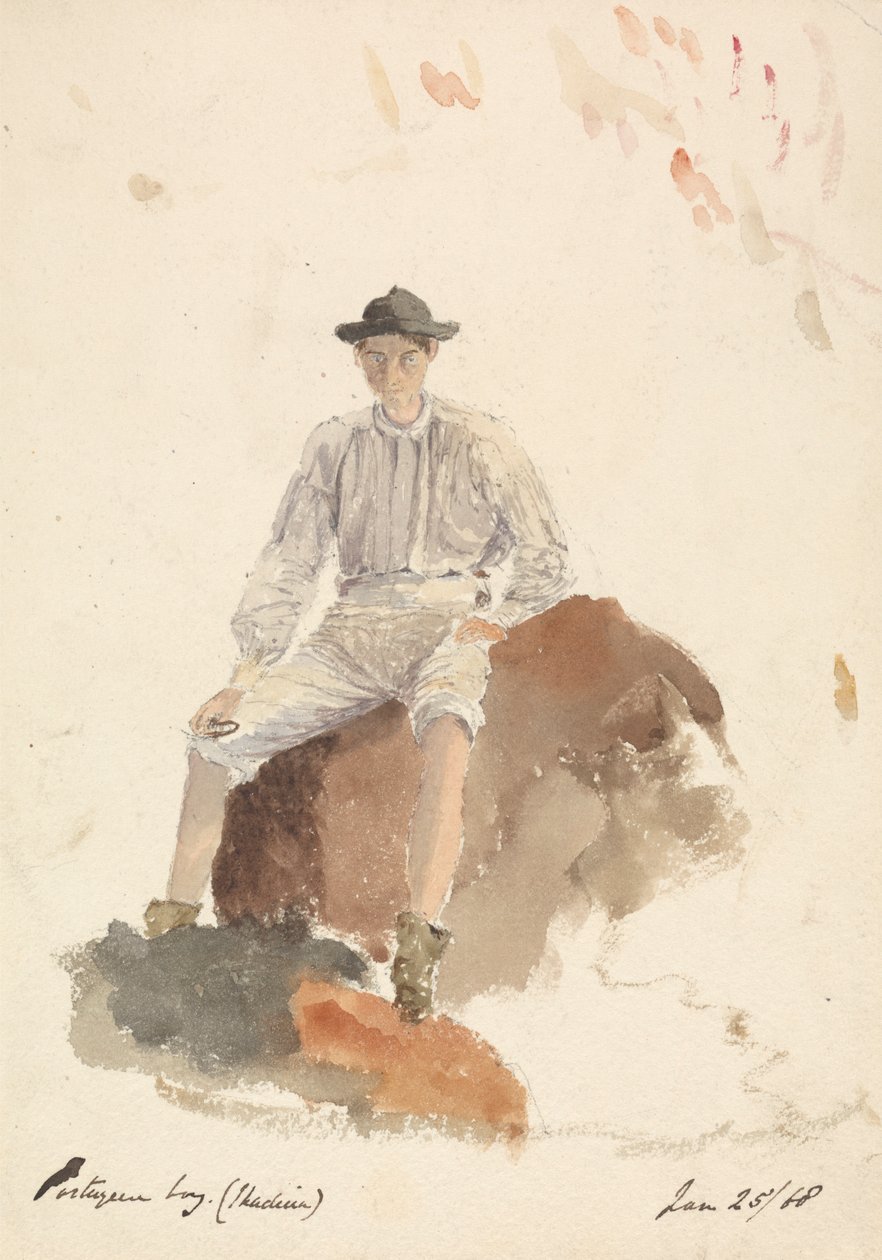 Portugese Jongen (Madeira) 25 januari 1868 door Unknown artist
