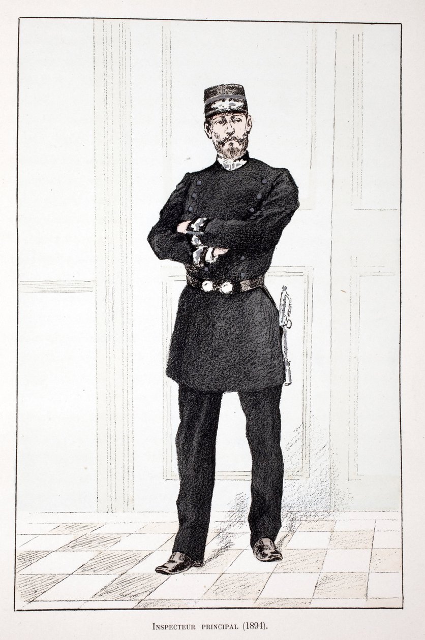 Hoofdinspecteur (1894). Kleurenets, voor illustratie 
