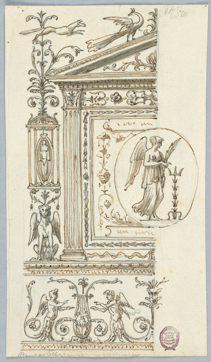 Project voor een muurschildering door Unknown artist