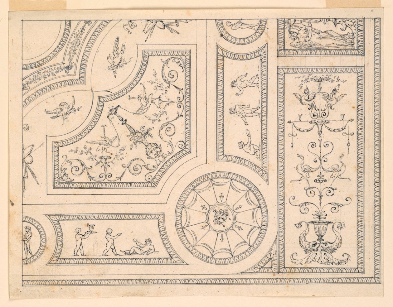 Project voor de decoratie van een plafond door Unknown artist
