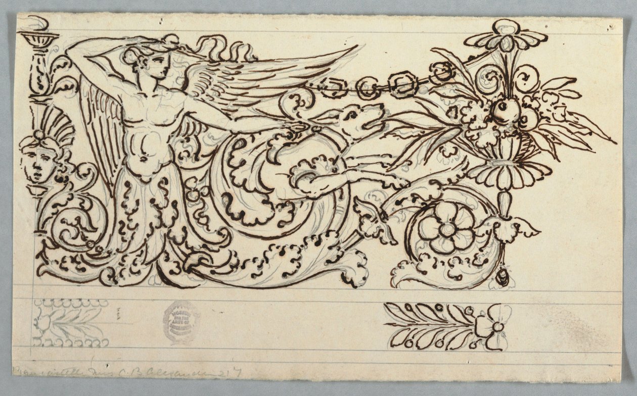 Project voor de decoratie van een fries door Unknown artist