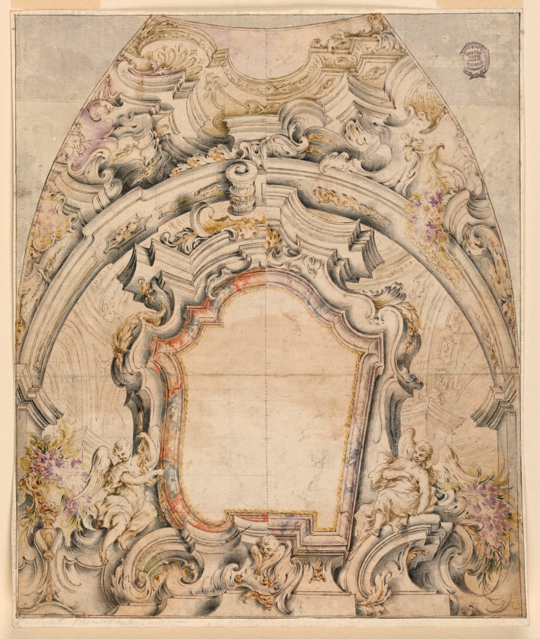 Ontwerp voor de Geschilderde Decoratie van een Koepel door Unknown artist