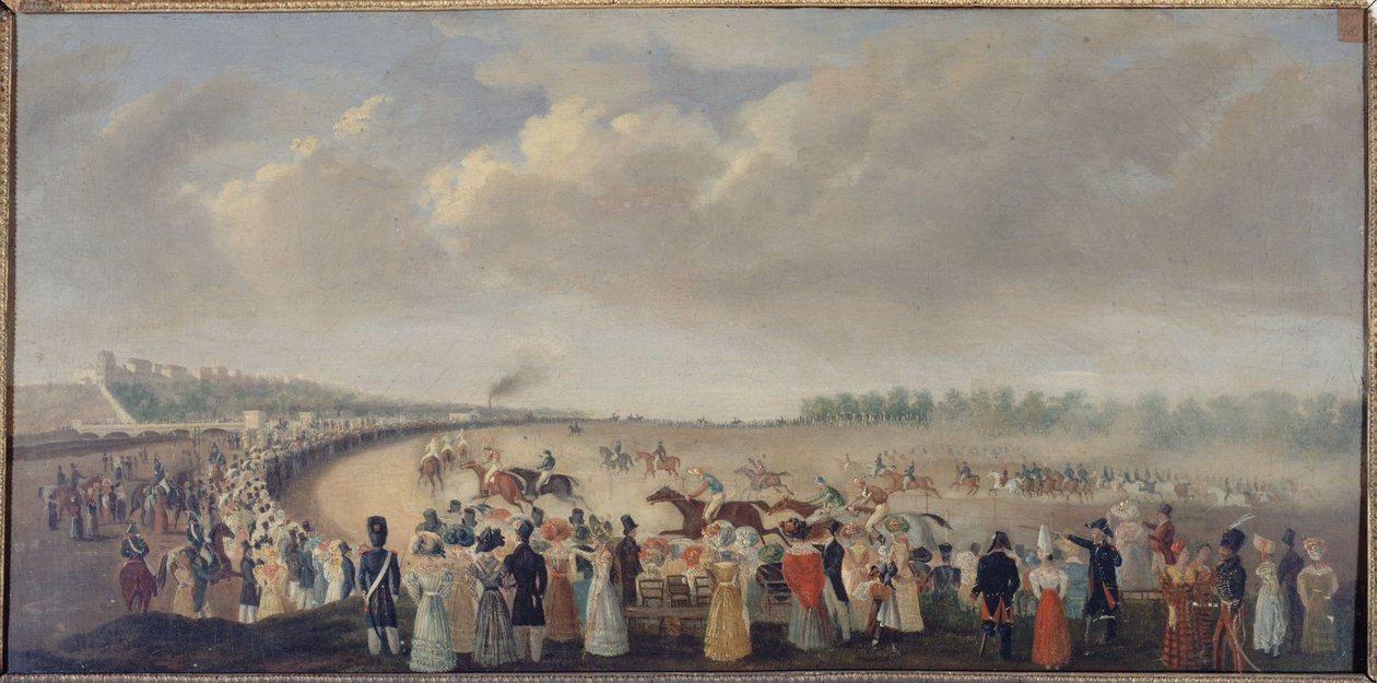 Races op Champ-de-Mars, huidige 8e arrondissement, circa 1830 door Unknown artist