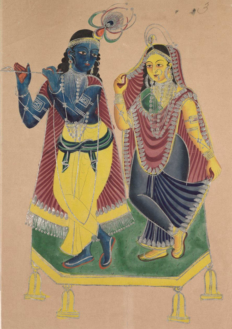 Radha en Krishna door Unknown artist
