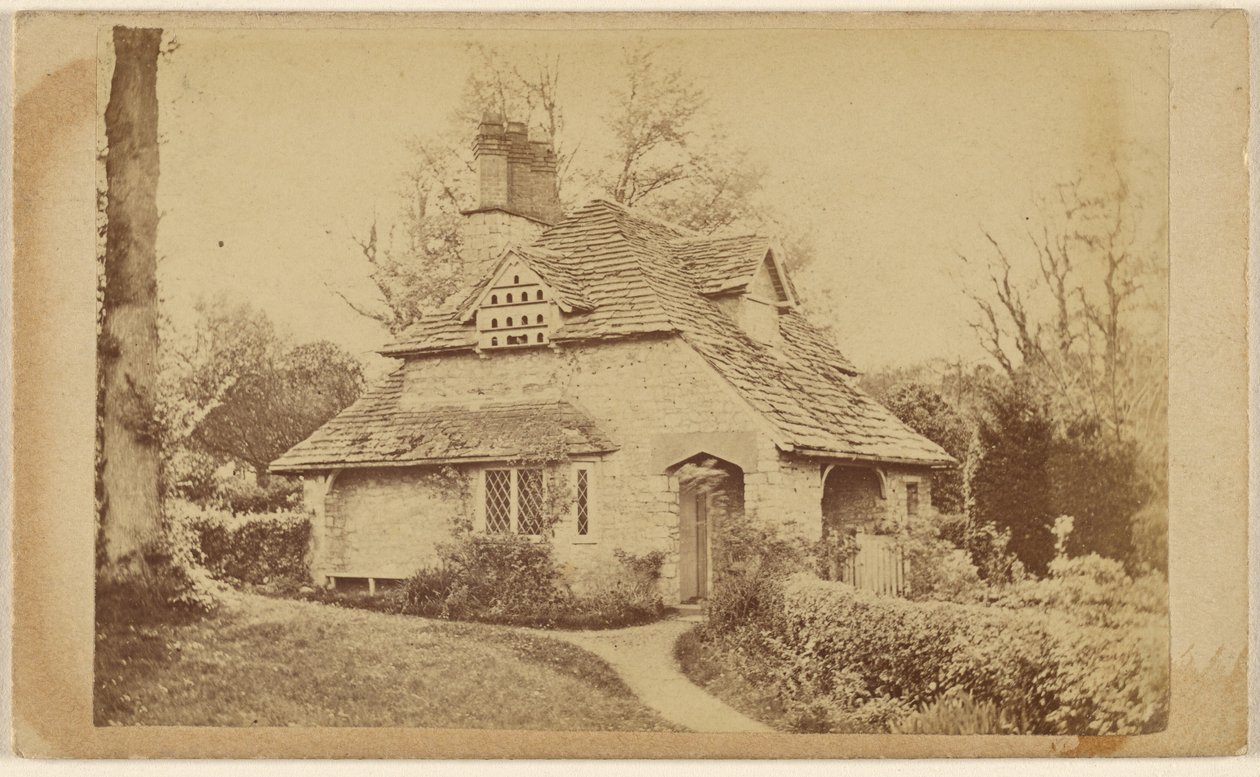 Woonhuis van Thomas Roberts bij Wodenethe Fish Kill on Hudson N.Y. [buitenaanzicht van Rose Cottage, Blaise Hamlet]. door Unknown artist