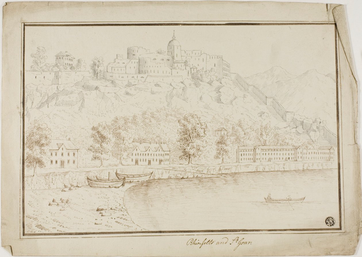 Rhinefelts en Sint Goar door Unknown artist