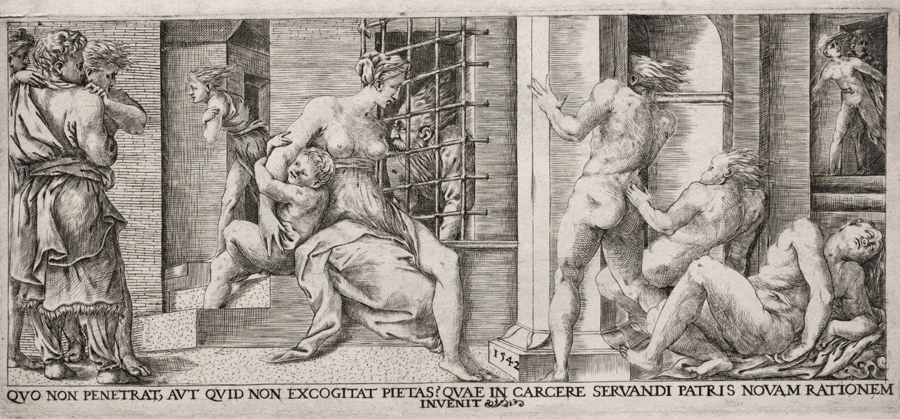 Romeinse Liefdadigheid door Unknown artist