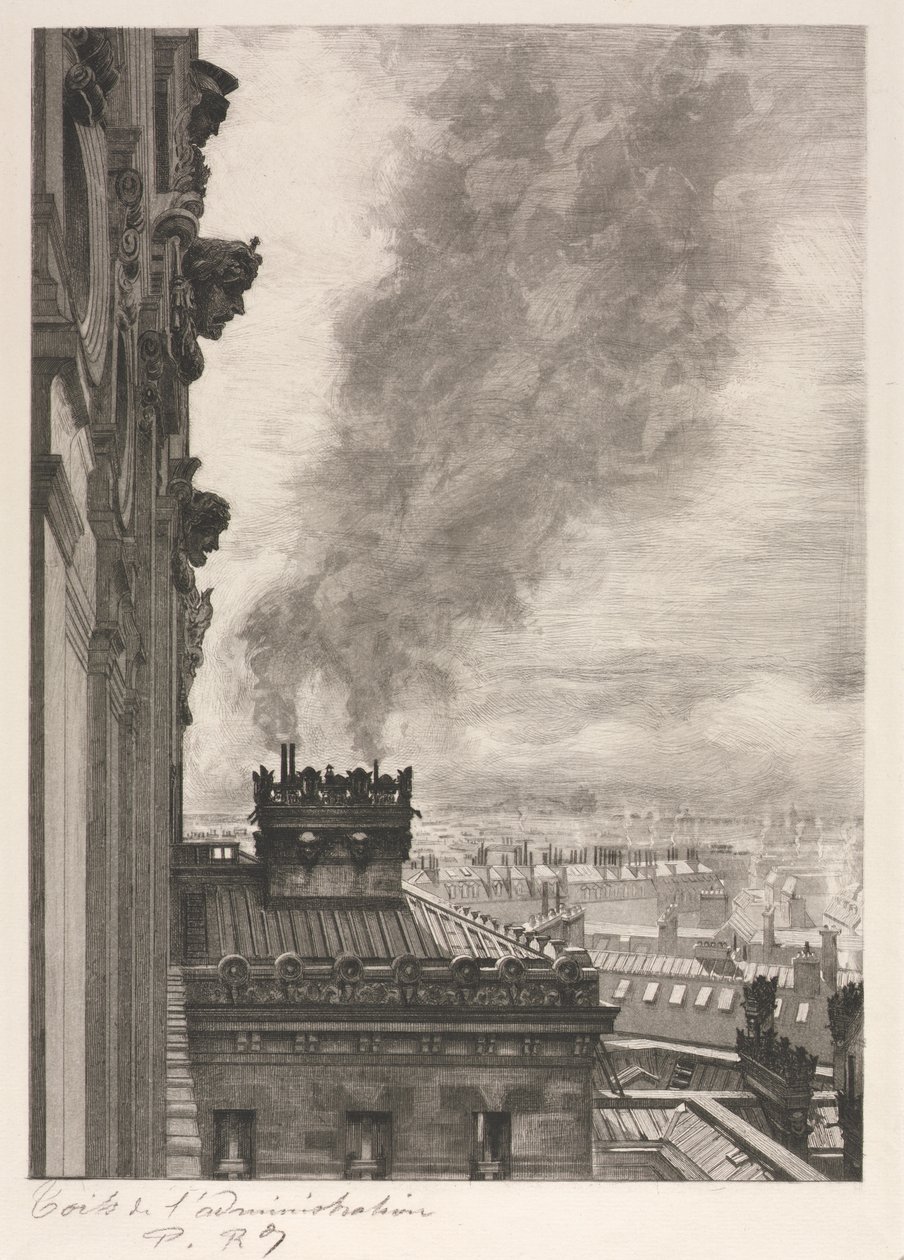 Daken van het Administratiegebouw door Unknown artist