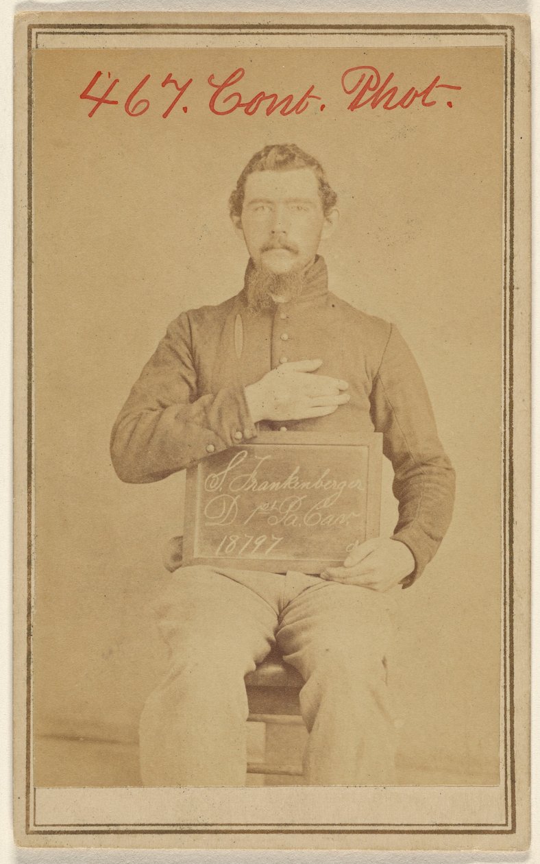 [S. Frankenberger D. 1st Pa. Cav. 18797, slachtoffer burgeroorlog]. door Unknown artist
