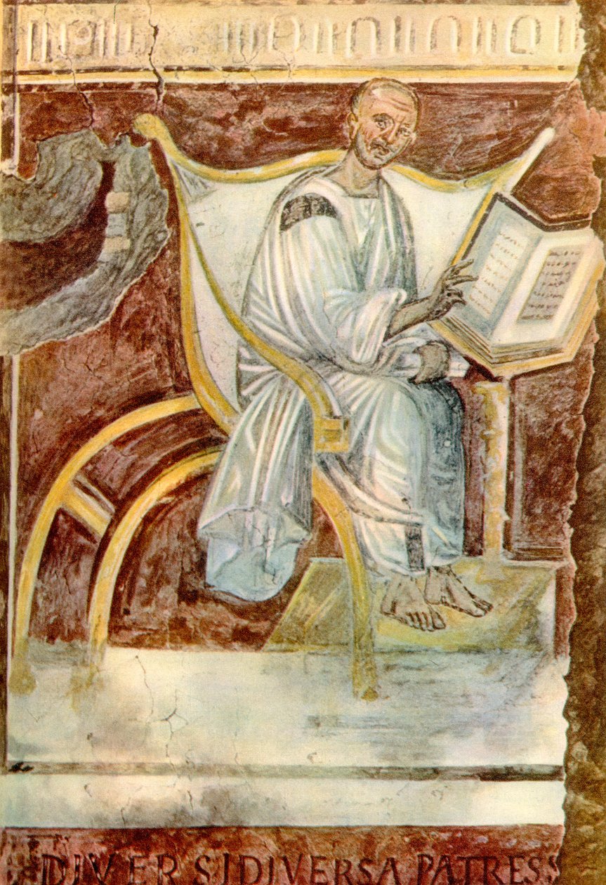 Sint Augustinus van Hippo, Lateranen, Rome (fresco) door Unknown artist