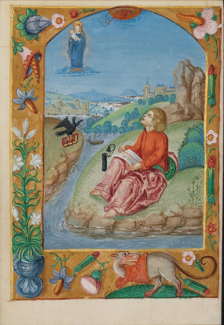 Johannes op Patmos door Unknown artist