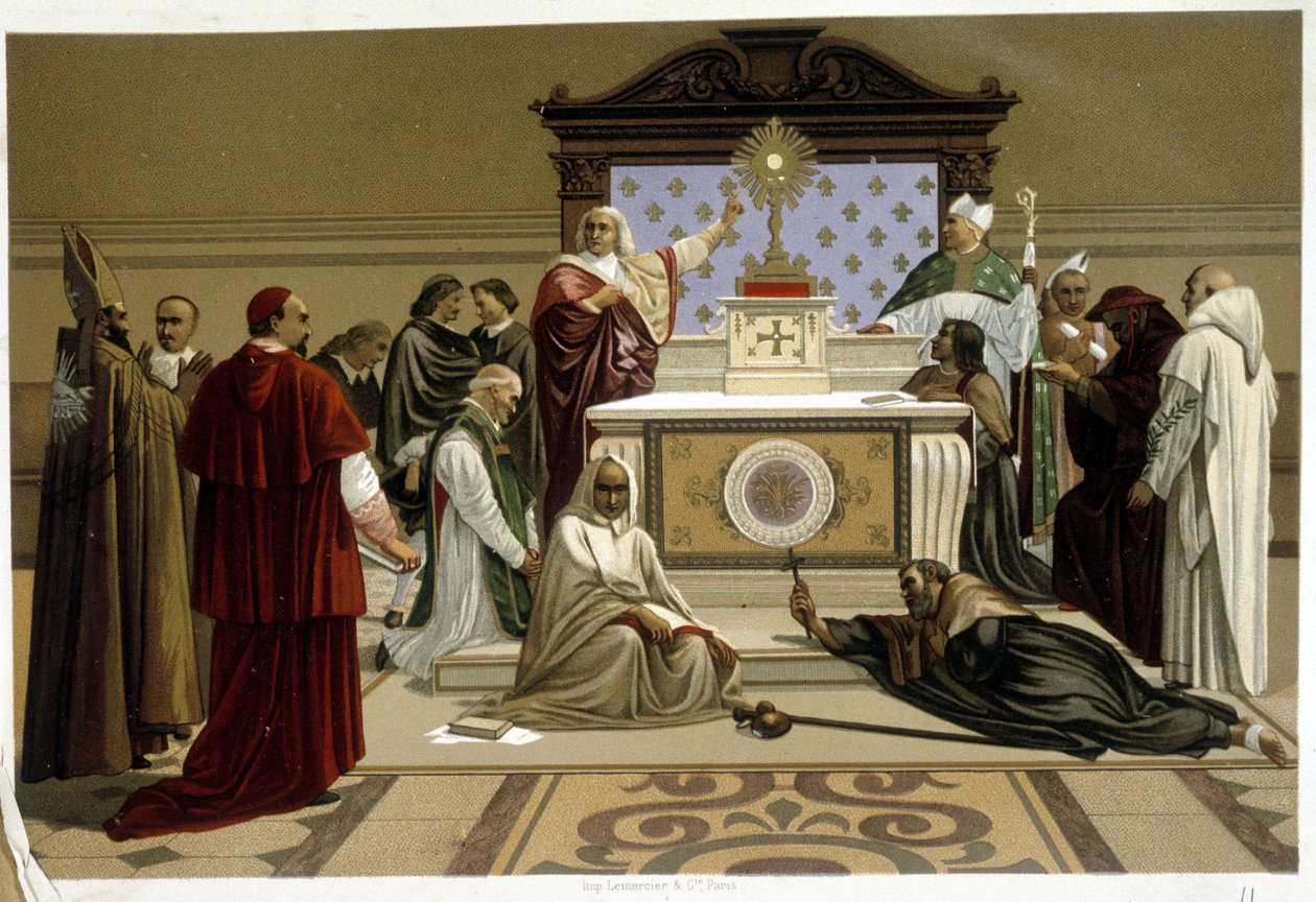 Sint-Vincentius van Paul theoloog naar schilderij n.d. 19e eeuw door Unknown artist