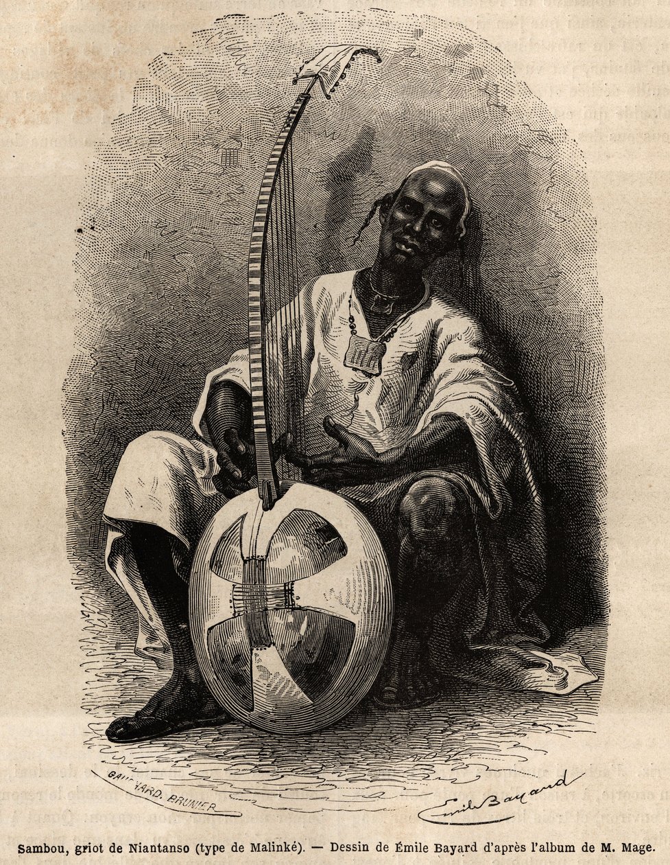 Sambou, de griot van Niantanso (Mali) door Unknown artist