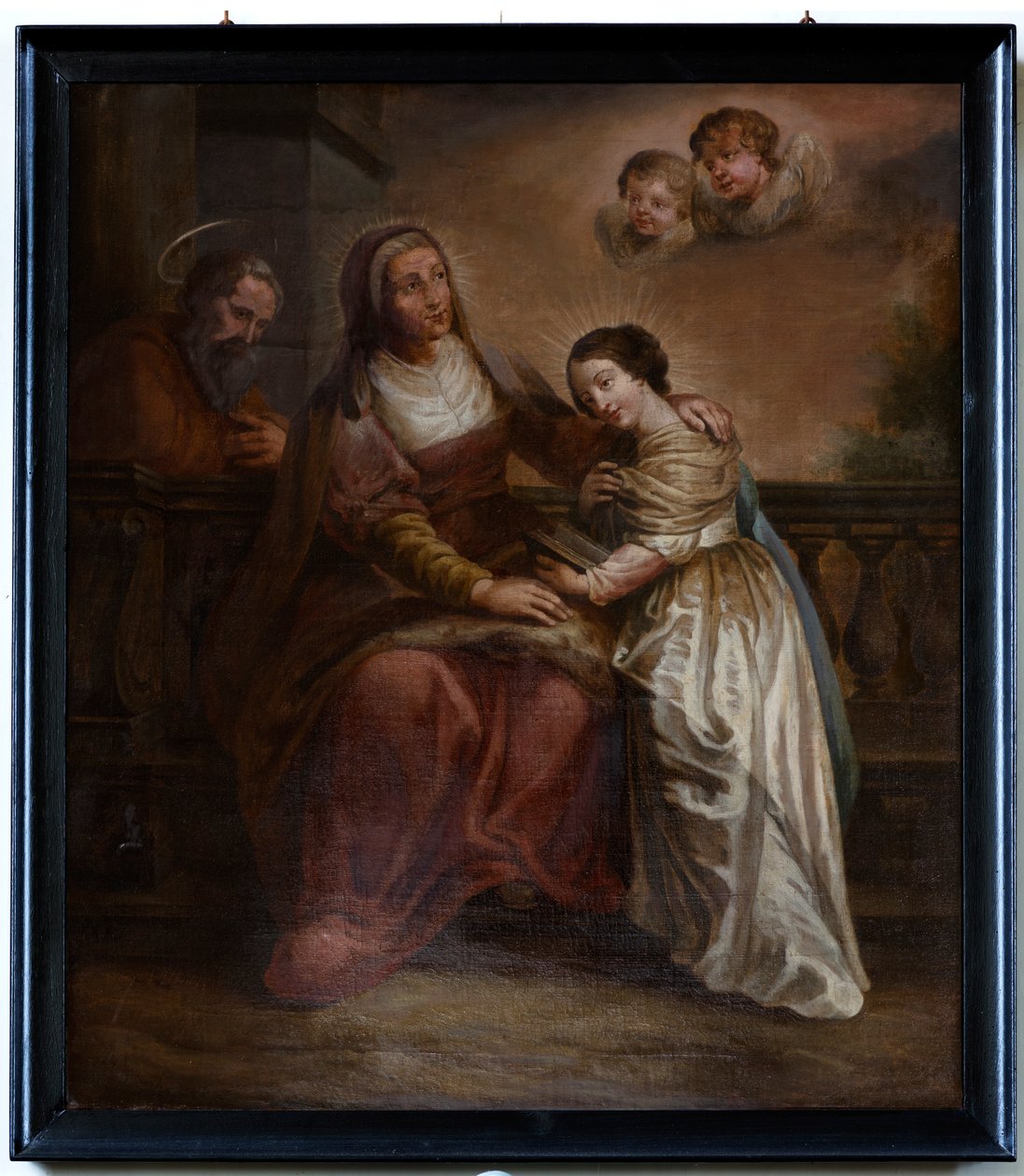 Schilderij, "Maria en haar ouders" door Unknown artist