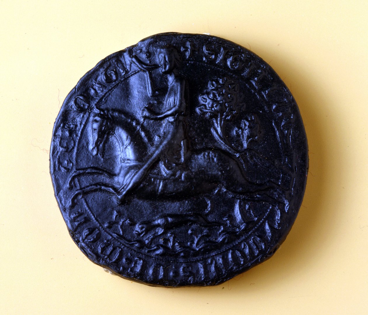 Zegel van Simon van Montfort IV (1150 - 1218), hij nam deel aan de 5e Kruistocht in 1202 en de kruistocht tegen de Albigenzen in 1209. door Unknown artist