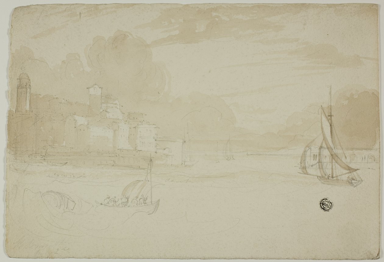 Haven met vissersboten door Unknown artist