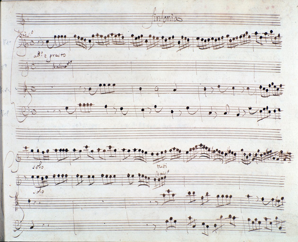 Bladmuziek voor De kroning van Darius door Giuseppe Aldrovandini door Unknown artist